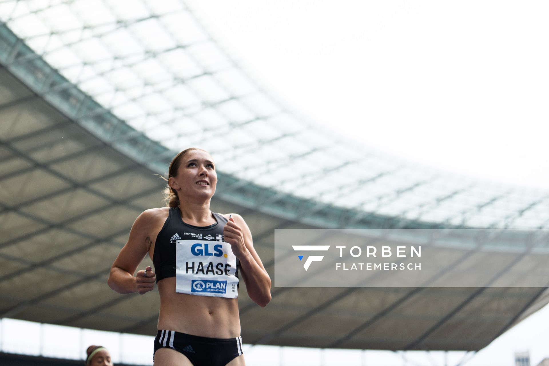 Rebekka Haase (Sprintteam Wetzlar) waehrend der deutschen Leichtathletik-Meisterschaften im Olympiastadion am 25.06.2022 in Berlin